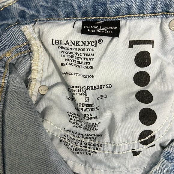 NWT BLANKNYC Barrow High Waist‎ Cutoff Denim Shorts in Read My Lips (30) - Picture 8 of 9